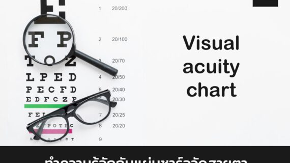 Visual acuity chart ทำความรู้จักกับแผ่นชาร์จ วัดสายตา